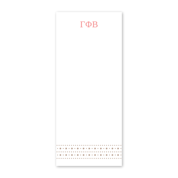 Gamma Phi Beta Style Edit Dots Greek Skinny Notepad