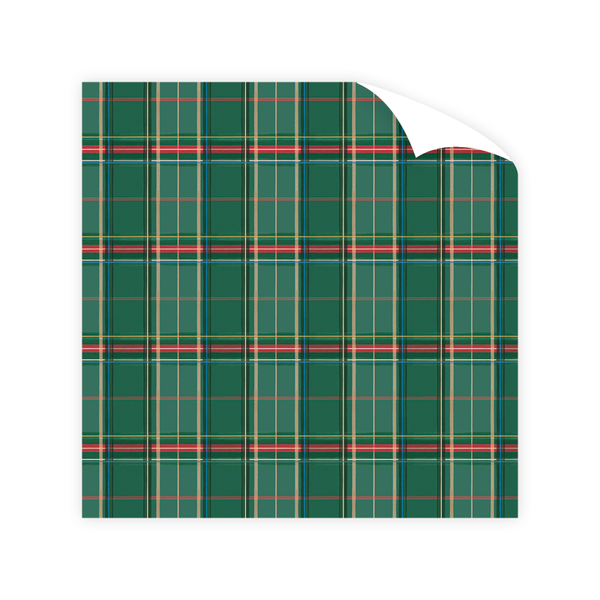 Equestrian Plaid Wrapping Paper Sheet