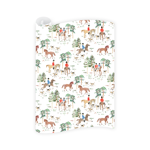Equestrian Toile Wrapping Paper Roll