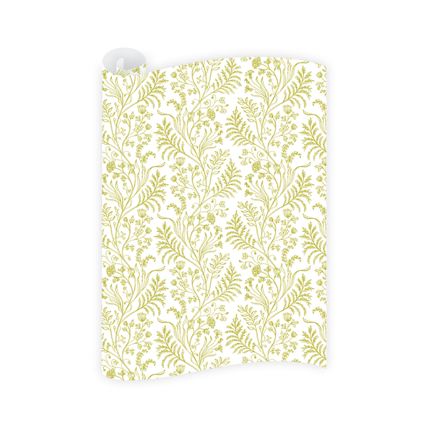 Fern Chartreuse Wrapping Paper Roll