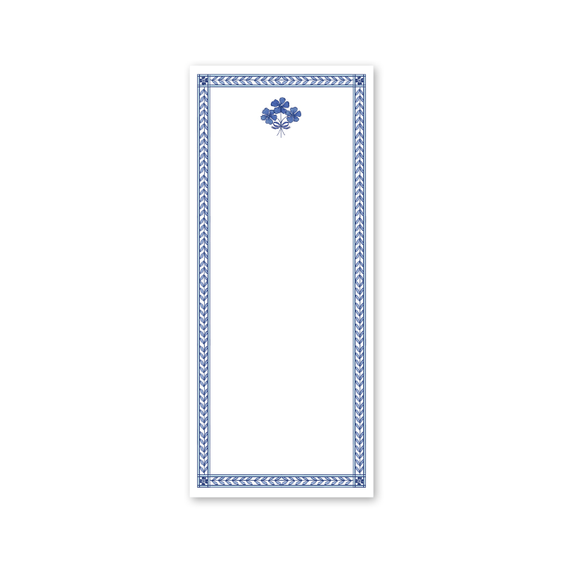 Bombay Blue Skinny Notepad