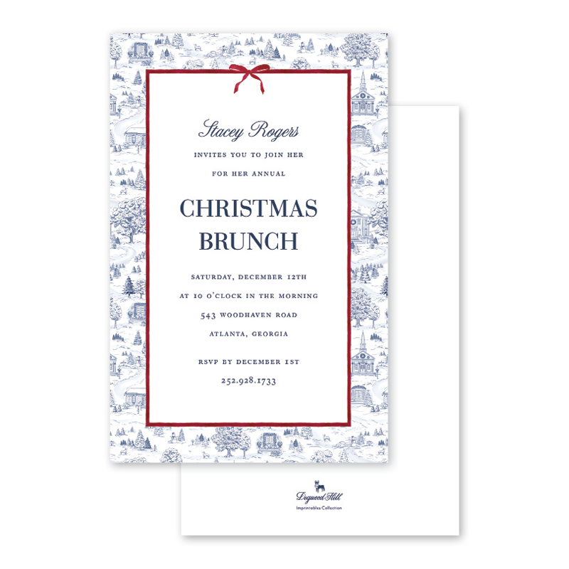 Piedmont Place Toile Imprintable Invitation