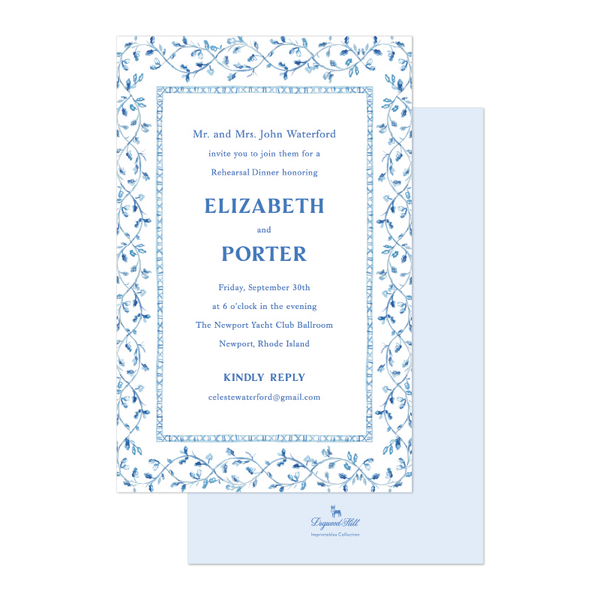 Three Ships Vine Imprintable Invitation