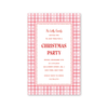 Pink Peppermint Plaid Imprintable Invitation