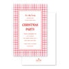 Pink Peppermint Plaid Imprintable Invitation