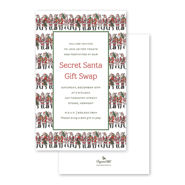 Kris Kringle Border Imprintable Invitation