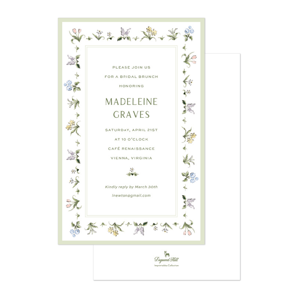 Maypole Blossoms Imprintable Invitation