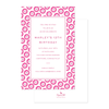Cerulean Spring Border Pink Imprintable Invitation