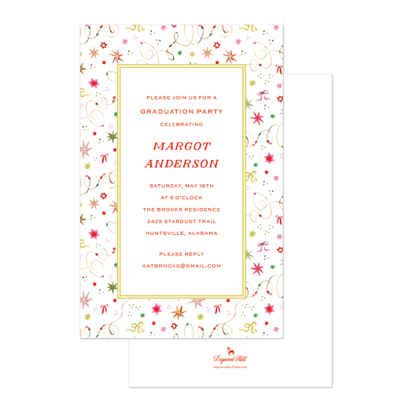 Merry Ribbons Imprintable Invitation