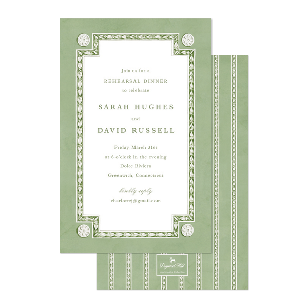 Porcelain Verte Imprintable Invitation