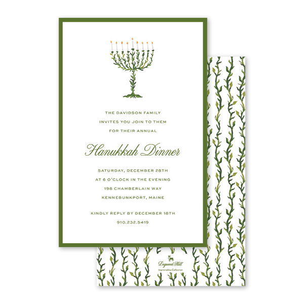 Holiday Poppies Hanukkah Imprintable Invitation