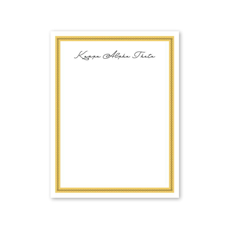 Kappa Alpha Theta Signature Charming Greek Notepad