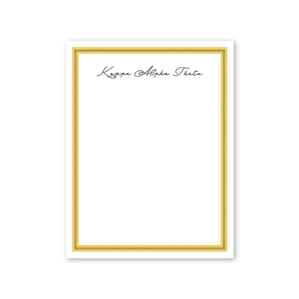 Kappa Alpha Theta Signature Charming Greek Notepad