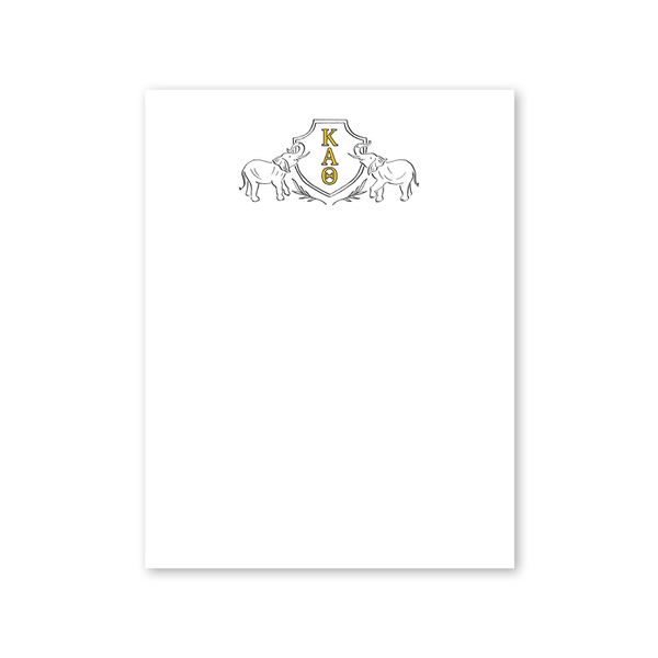 Kappa Alpha Theta Elephant Crest Greek Notepad