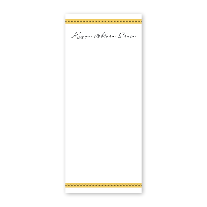 Kappa Alpha Theta Signature Charming Greek Skinny Notepad