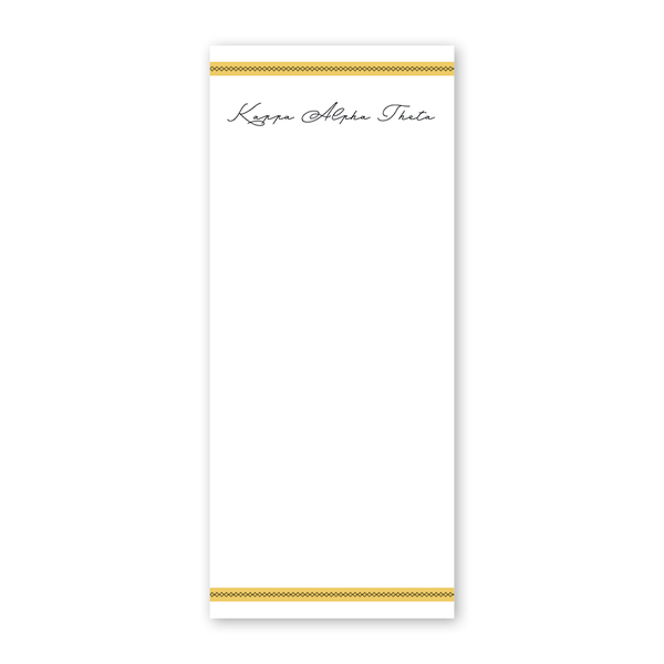 Kappa Alpha Theta Signature Charming Greek Skinny Notepad
