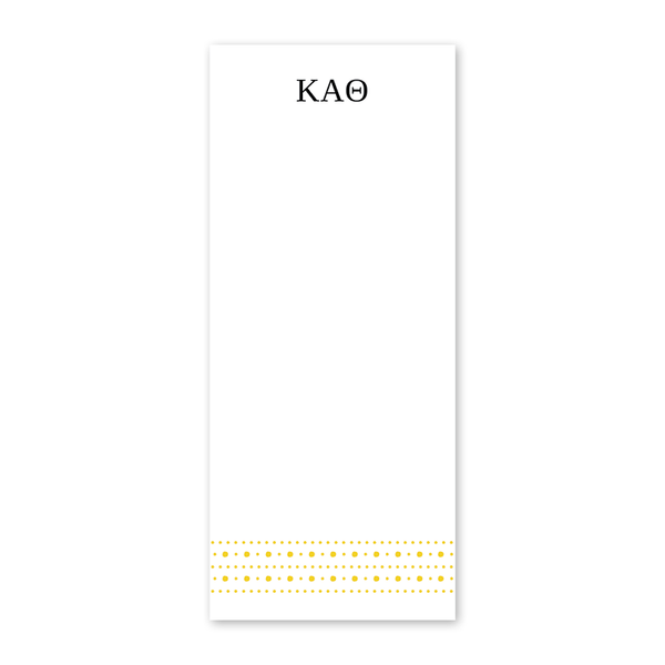 Kappa Alpha Theta Style Edit Dots Greek Skinny Notepad