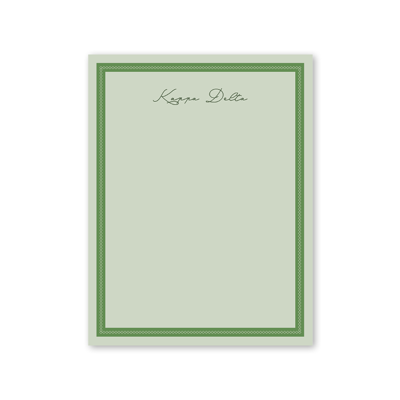 Kappa Delta Signature Charming Greek Notepad