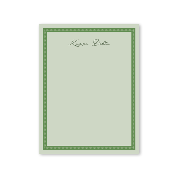 Kappa Delta Signature Charming Greek Notepad