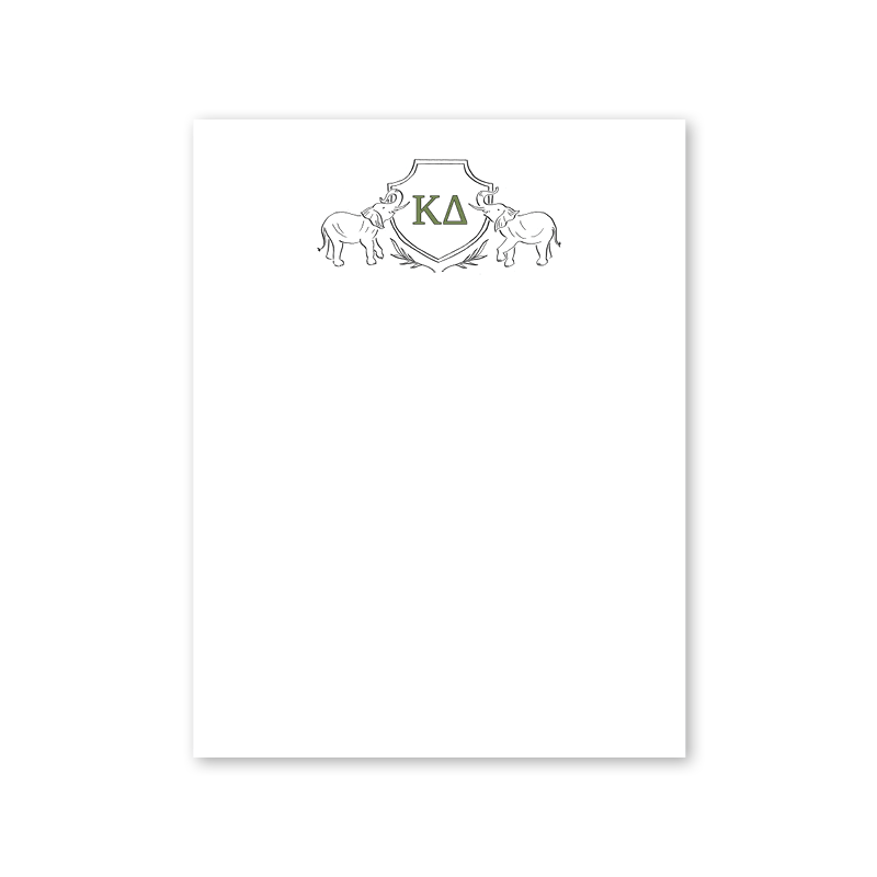 Kappa Delta Elephant Crest Greek Notepad