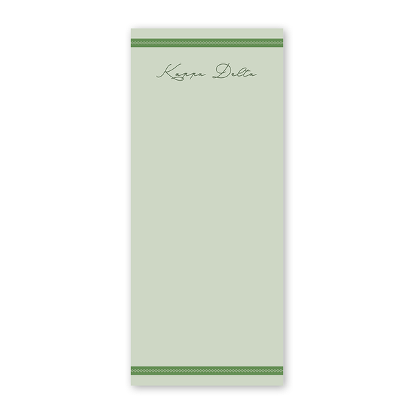 Kappa Delta Signature Charming Greek Skinny Notepad