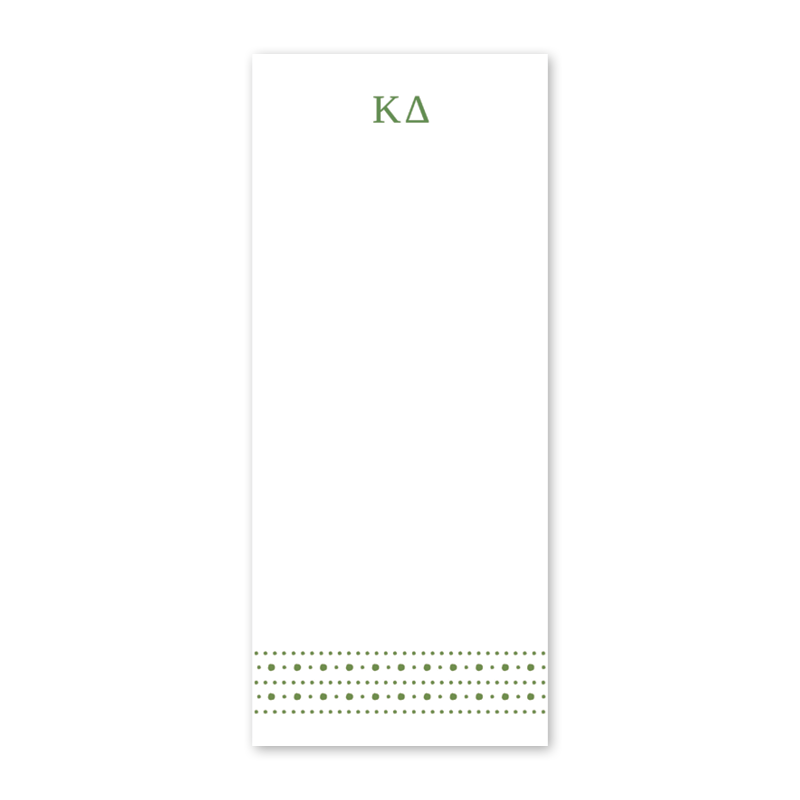 Kappa Delta Style Edit Dots Greek Skinny Notepad