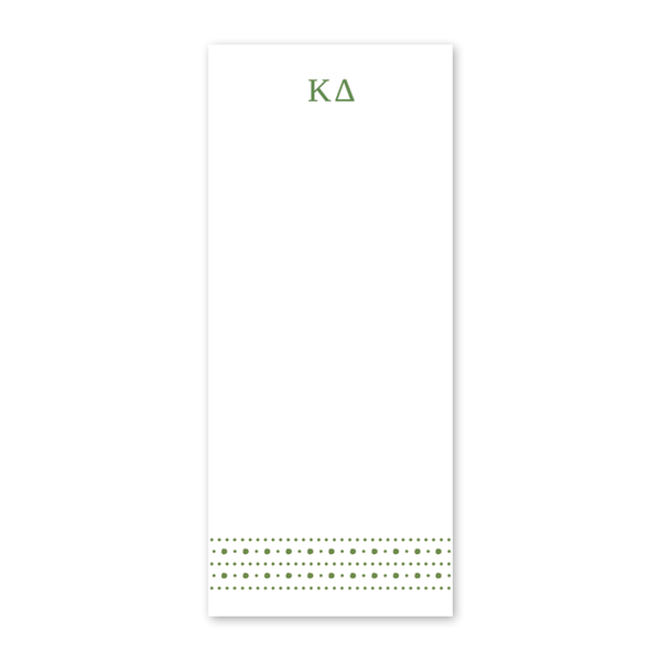 Kappa Delta Style Edit Dots Greek Skinny Notepad