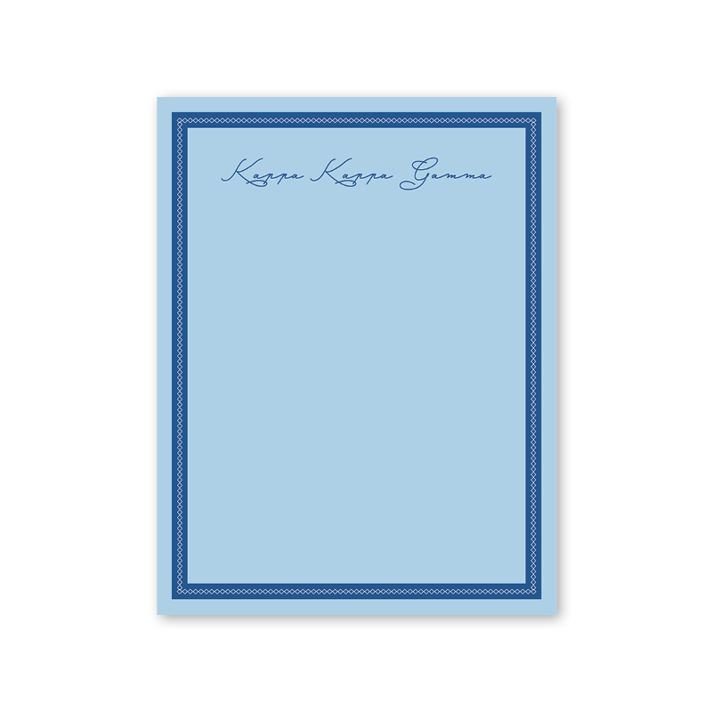 Kappa Kappa Gamma Signature Charming Greek Notepad