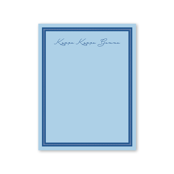 Kappa Kappa Gamma Signature Charming Greek Notepad