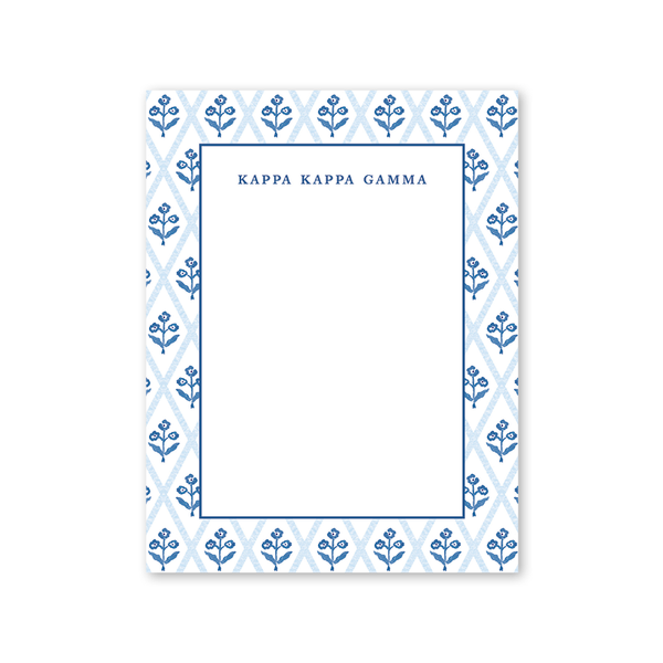 Kappa Kappa Gamma Bespoke Block Print Greek Notepad