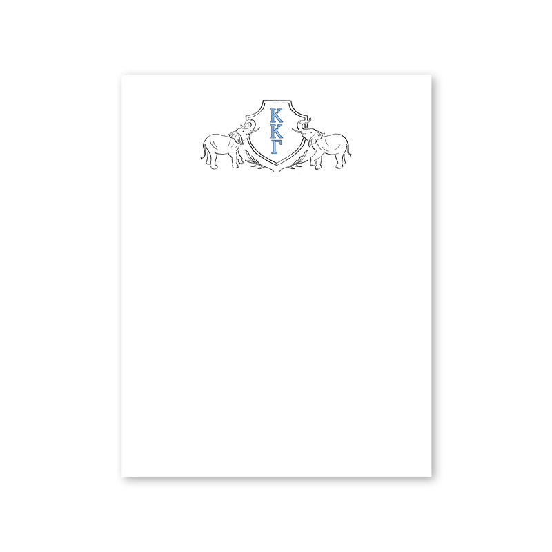 Kappa Kappa Gamma Elephant Crest Greek Notepad