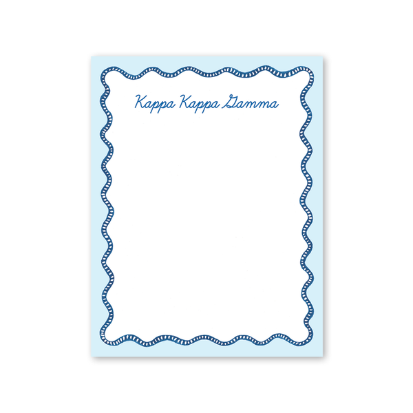 Kappa Kappa Gamma Flower Cart Scallop Greek Notepad