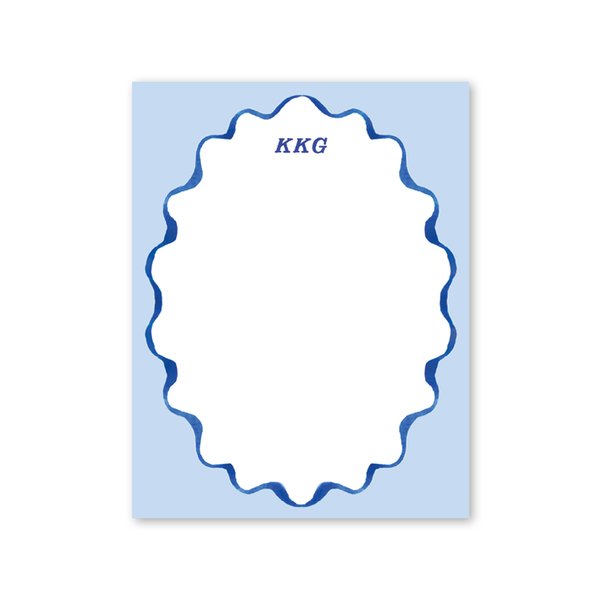 Kappa Kappa Gamma Merry Ribbons Scallop Greek Notepad