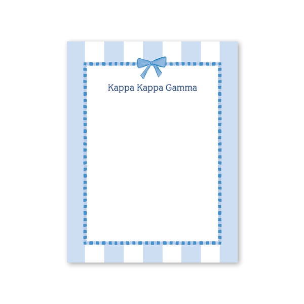 Kappa Kappa Gamma Presents and Bows Greek Notepad