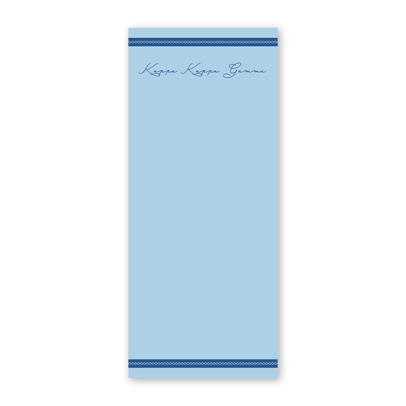 Kappa Kappa Gamma Signature Charming Greek Skinny Notepad