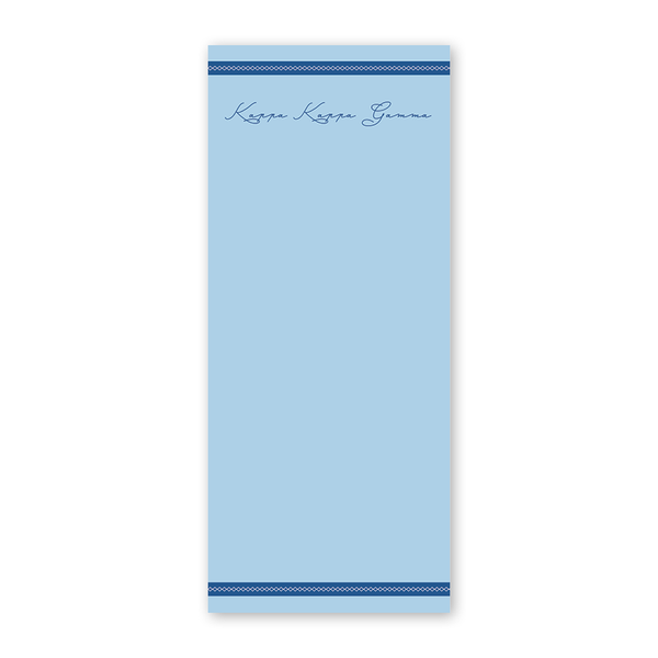 Kappa Kappa Gamma Signature Charming Greek Skinny Notepad