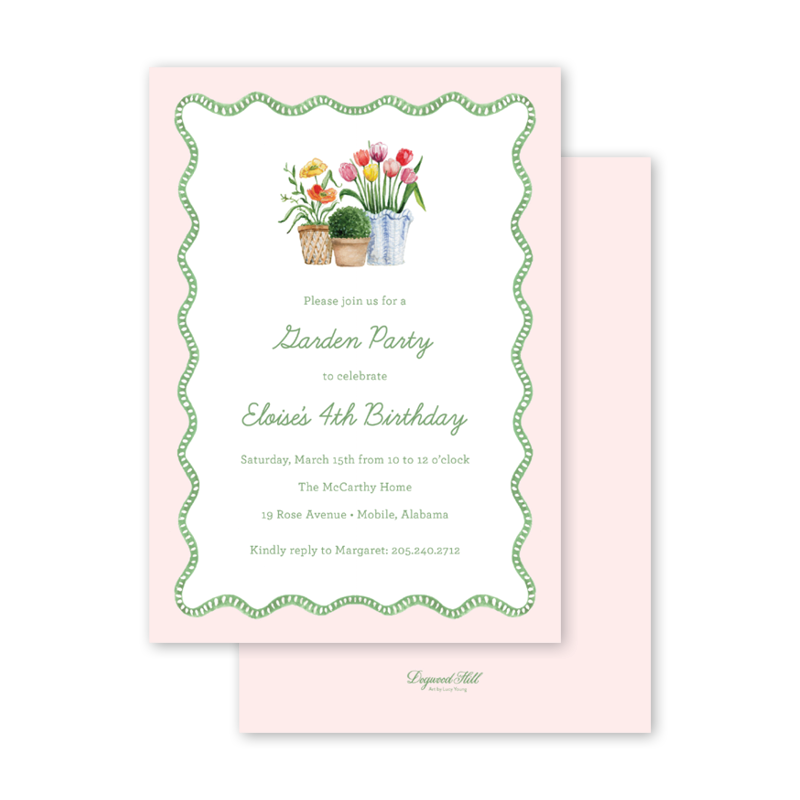 Flower Cart Green Birthday