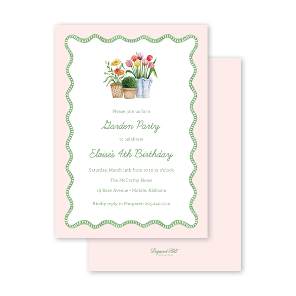 Flower Cart Green Birthday