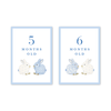 Porcelain Bunnies Blue Milestone Cards