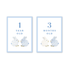 Porcelain Bunnies Blue Milestone Cards