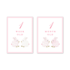Porcelain Bunnies Pink Milestone Cards
