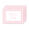 Cavalier Garden Gingham Pink Milestone Cards