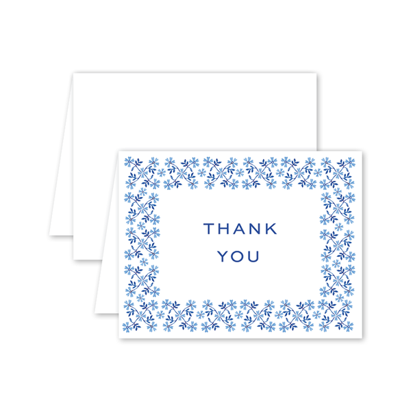Cerulean Spring Border Thank You