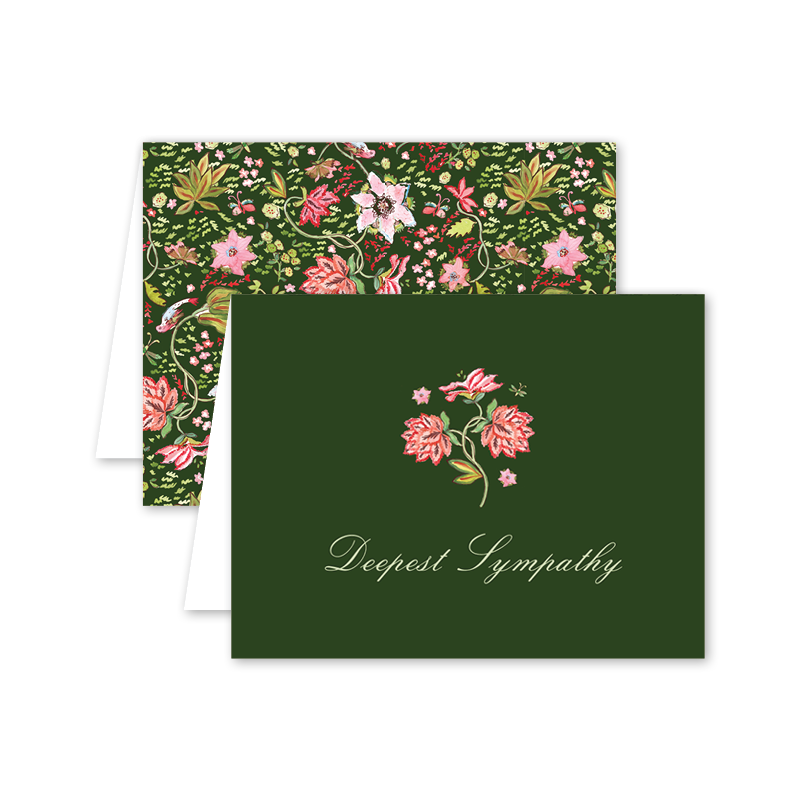 Oiseaux en Fleurs Green Sympathy