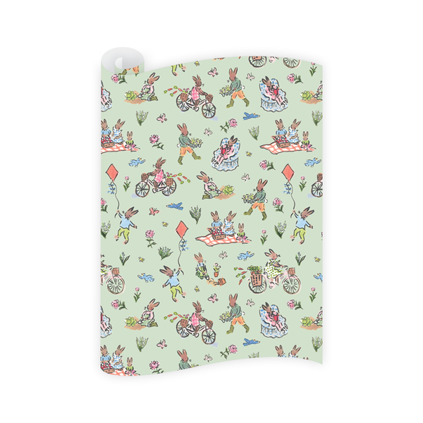 Spring Bunnies Wrapping Paper Roll