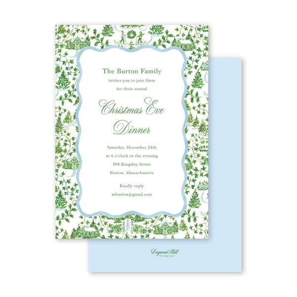 Winter Toile Invitation