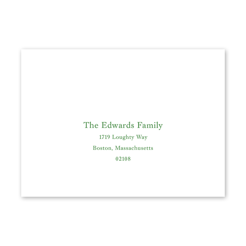 Winter Toile Tree Invitation Recipient Address Printing