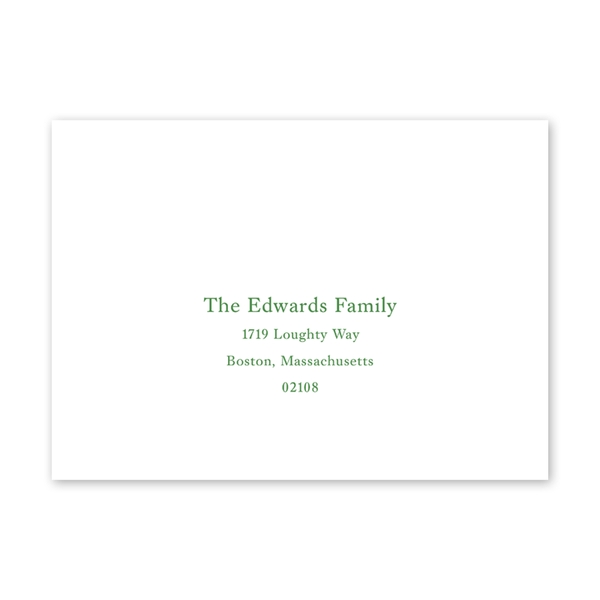 Winter Toile Tree Invitation Recipient Address Printing