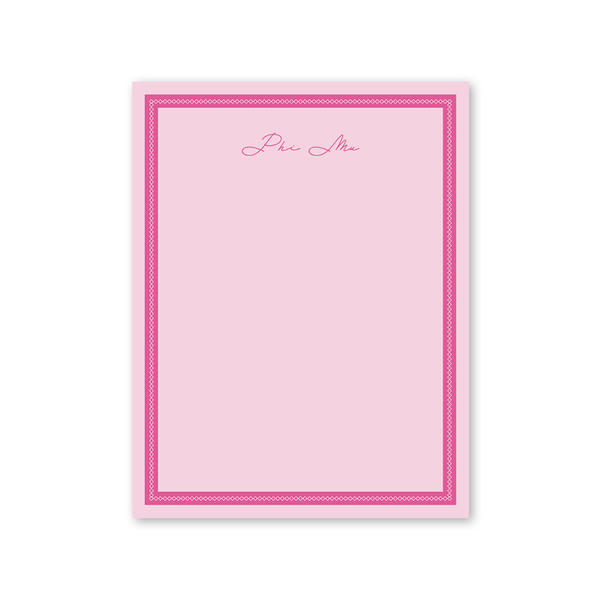 Phi Mu Signature Charming Greek Notepad