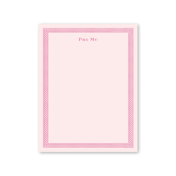 Phi Mu Dolly Blooms Greek Notepad